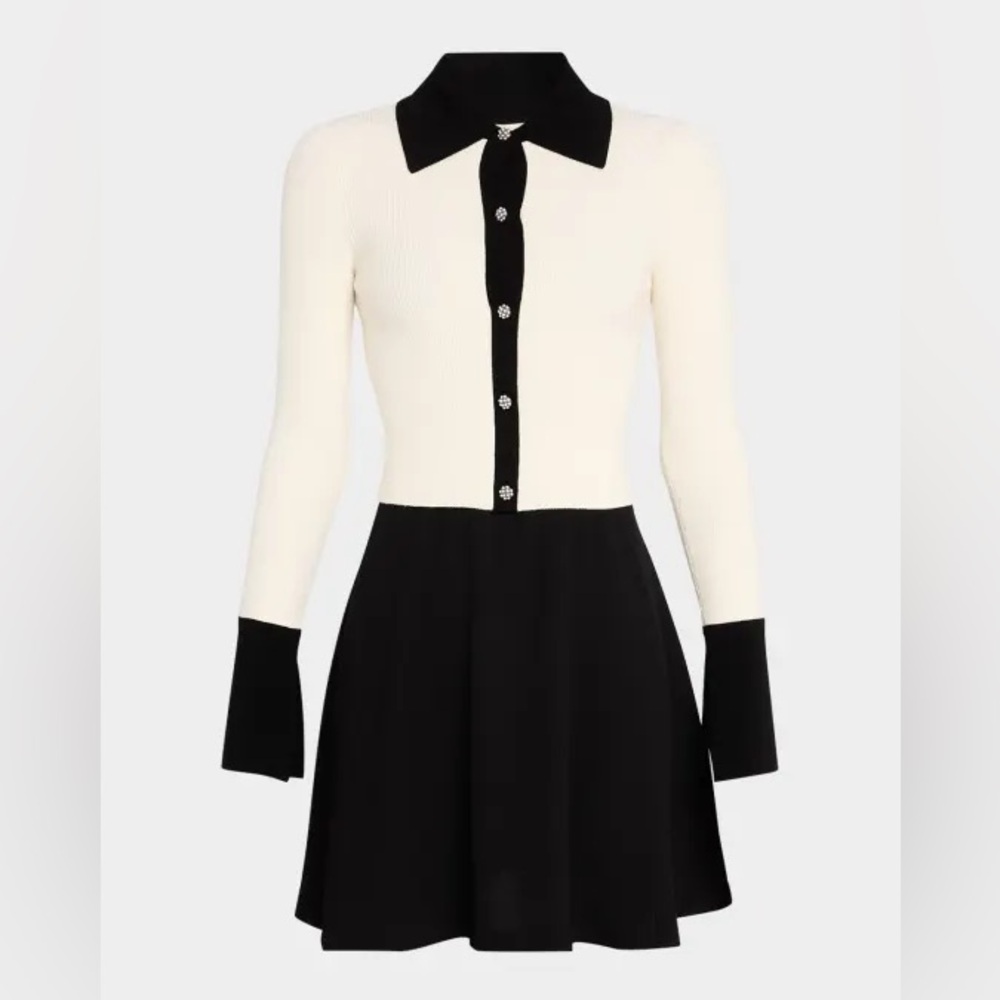 Alice & Olivia Trevor Mixed Media Dress